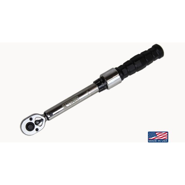 K-Tool International Adjustable Ratcheting Torque Wrench Usa Made, 20-150 In/Lb, 1/4" Drive KTI72118A